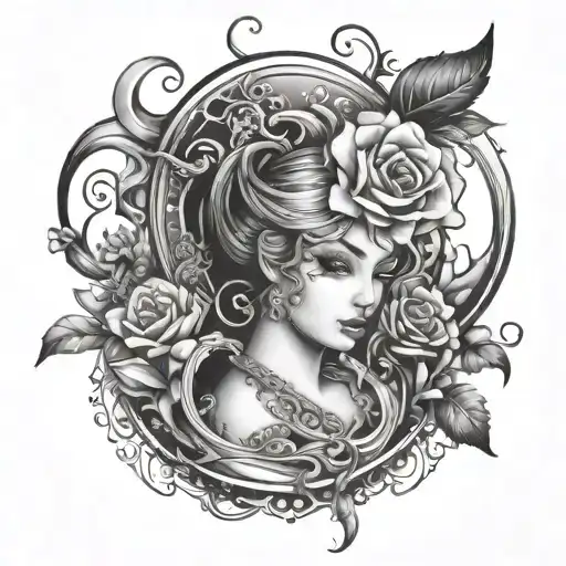 physical and mental weight loss tatto mixed tattoo design idea