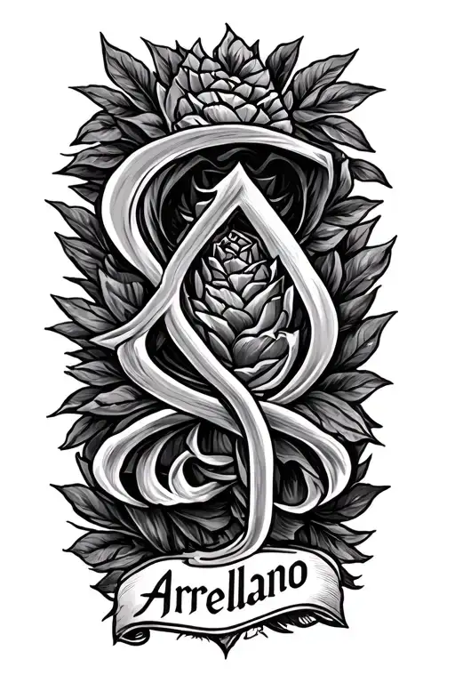 "Arellano " my last name tattoo design tattoo design idea
