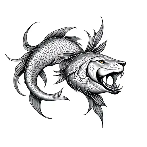 Leo Pisces And Cancer zodiac sign tattoo design idea