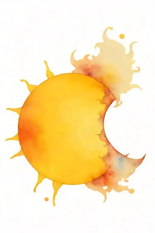 tarot card sun and moon tattoo design idea