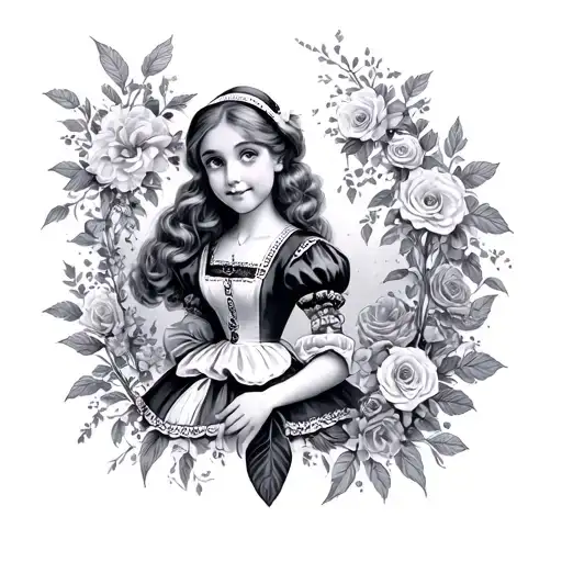 Alice And Wonderland tattoo design idea