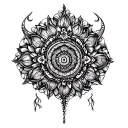 vajra mandala design incorporating elements tattoo design idea