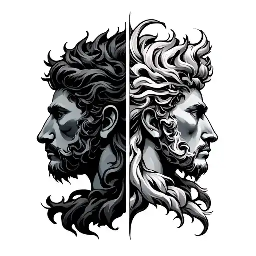 castor and pollux tattoo design idea
