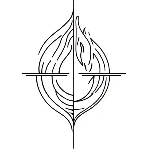water, air, fire, earth elements tattoo design idea