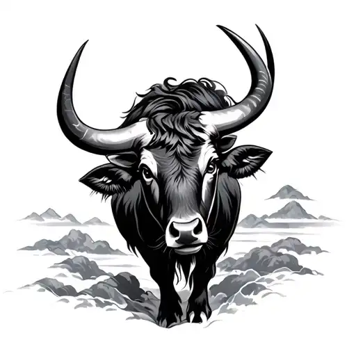 Japanese Ox tattoo design idea