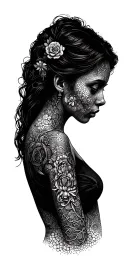 feminine adhd anxiety mental health tattoo design idea