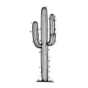 saguaro cactus tattoo design idea
