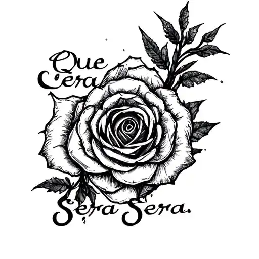 "Que Sera, Sera Sera" dark twisted tattoo design idea