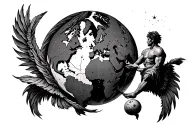 Atlas carrying the world tattoo design idea