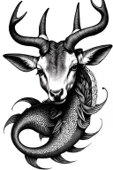 Pisces Taurus tattoo design idea