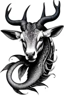 Pisces Taurus tattoo design idea