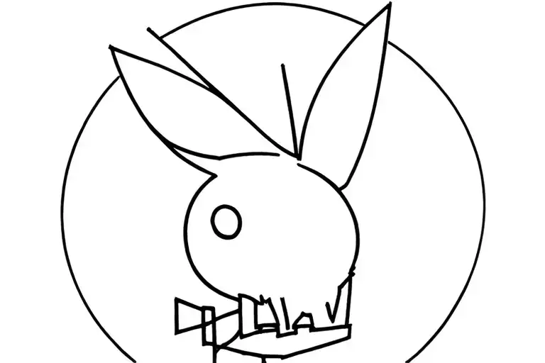 The Playboy as the Reaper wearing a three Pointed crown  tattoo design idea