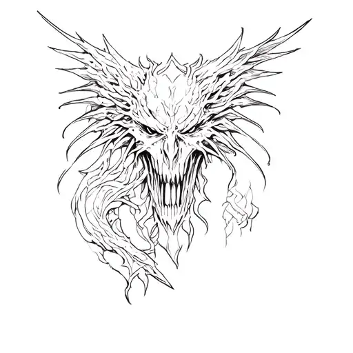 good vs evil tattoo design idea