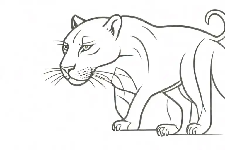 panther tattoo design idea