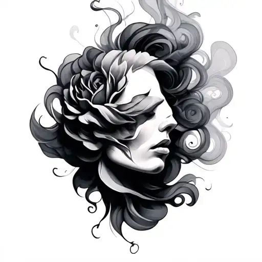Shading Smoke tattoo design idea