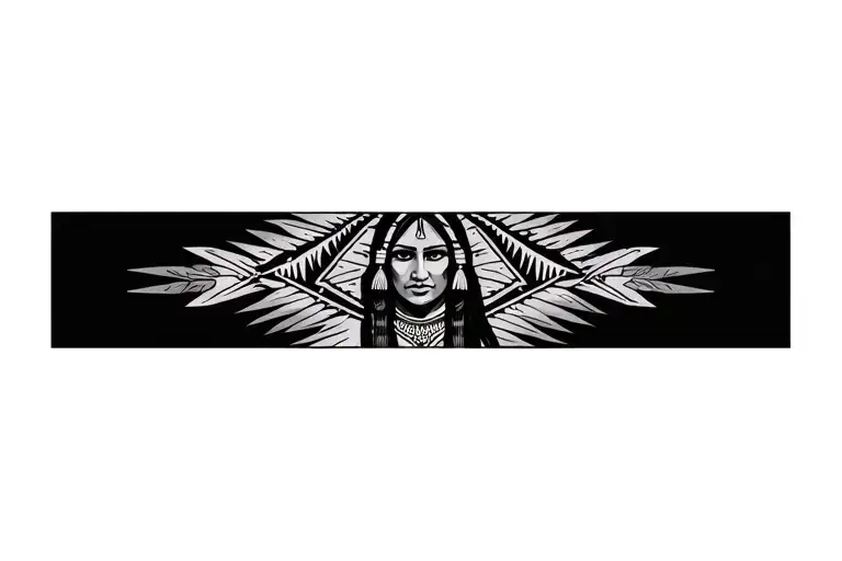 Navajo and Pocahontas band tattoo tattoo design idea