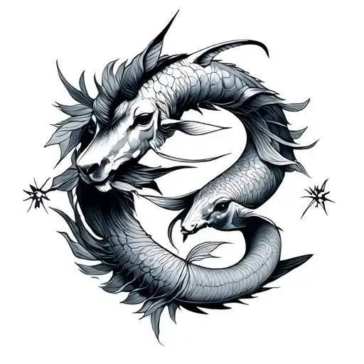 Taurus Aquarius Sagittarius and Pisces  tattoo design idea