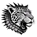 Aztec jaguar warrior tattoo design idea