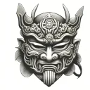 shogun mask tattoo design idea