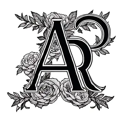 generate a tattoo of initials AR and dob 20/11 it must have some romentic and horny effect tattoo design idea