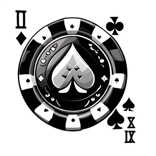 Poker Chip tattoo design idea