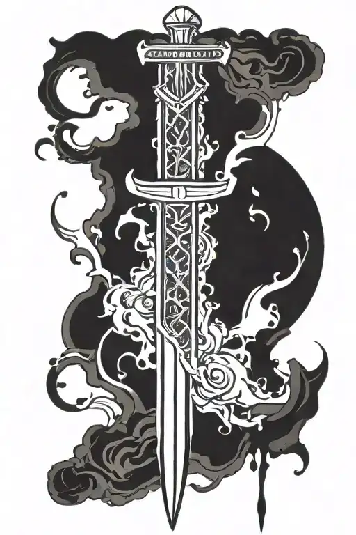 buster sword tattoo design idea