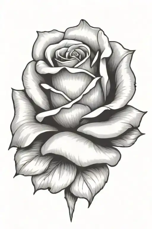 single Rose tattoo design idea