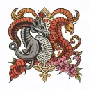 Aries and Scorpio tattoo design idea