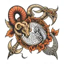 Aries and Scorpio tattoo design idea