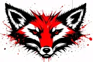 "Fox Box" "Fox Box" "Fox Box". Fox head with battery elements built in. tattoo design idea