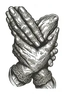 praying hands tattoo design idea