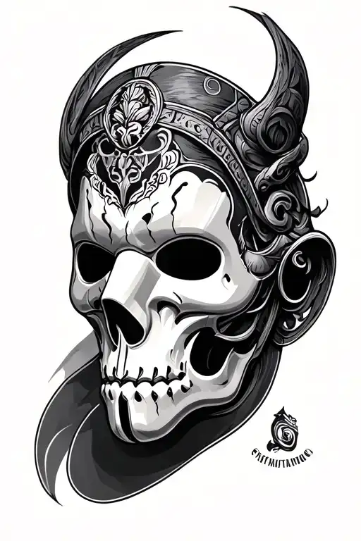 hannibal mask knee tattoo tattoo design idea