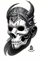 hannibal mask knee tattoo tattoo design idea