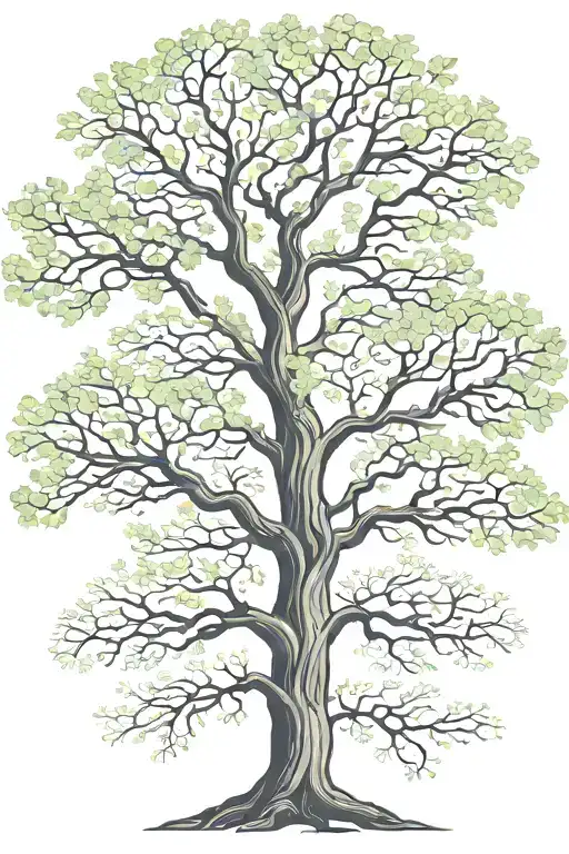 oak tree intertwined represents factors like money success family. Tie in other key aspects of these factors to enhance tattoo design idea