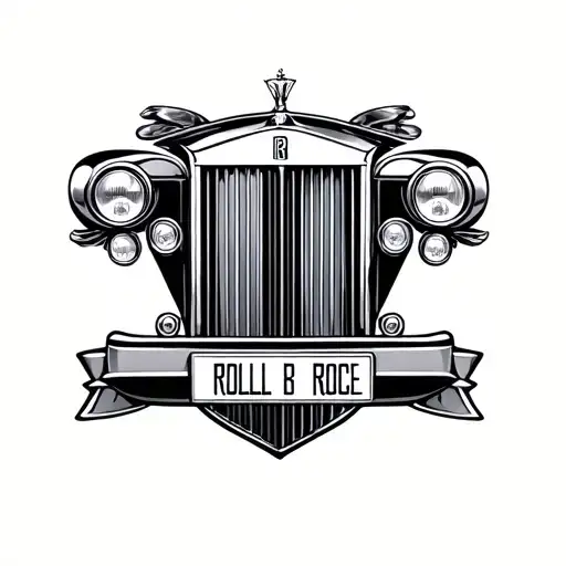 Rolls Royce Logo tattoo design idea