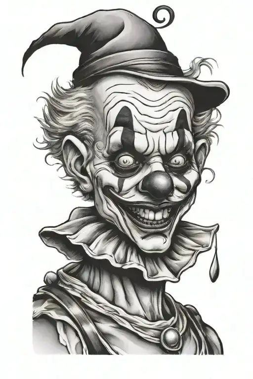shorty from killer clowns tattoo design idea