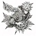 Juice wrld as the sage of six paths from naruto anime  tattoo design idea