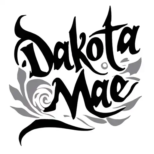 "Dakota Mae" tribal design tattoo design idea
