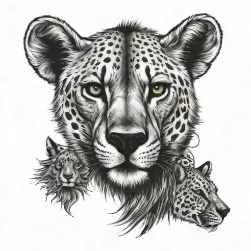 "Humble beast" hyena eyes lion eyes family tattoo tattoo design idea