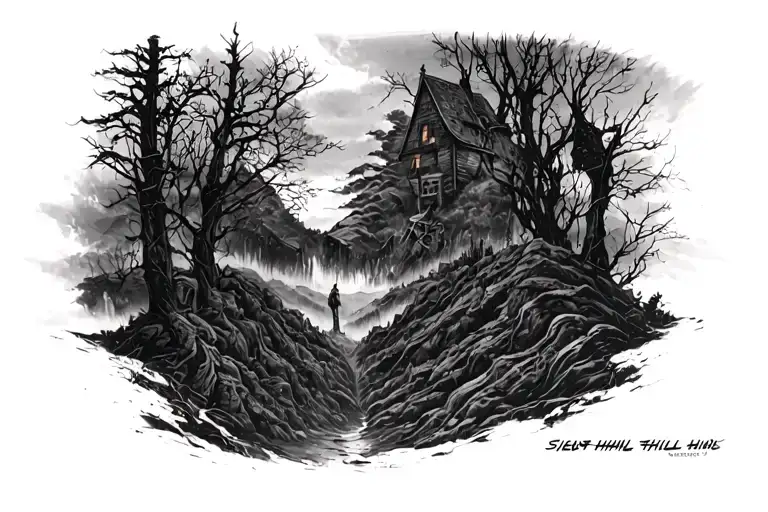 silent hill  game  tattoo design idea