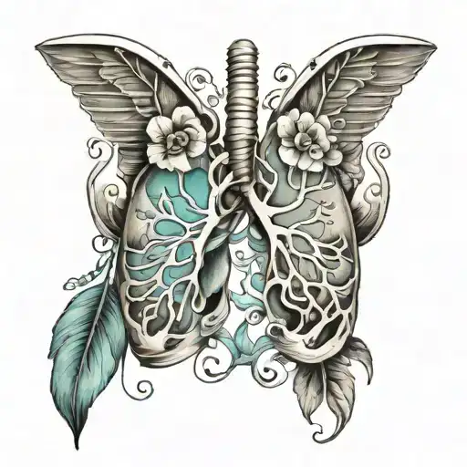 lungs tattoo design idea