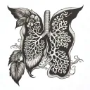 lungs tattoo design idea