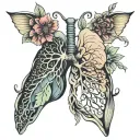 lungs tattoo design idea