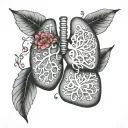 lungs tattoo design idea