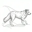 border collie tattoo design idea