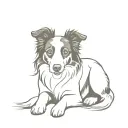border collie tattoo design idea