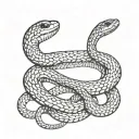 hybrid of snake and eel with lots of eyes tattoo design idea