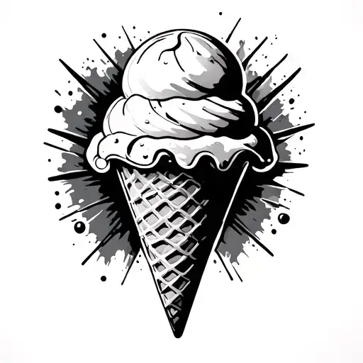 Ice Cream tattoo design idea