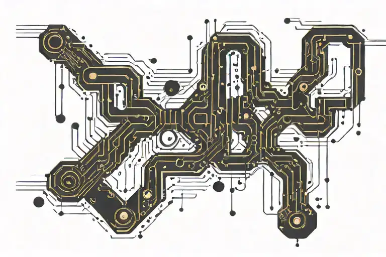 morse code binary code flowing tattoo design idea