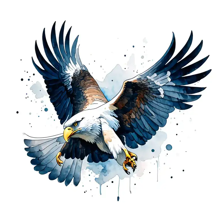 eagle flying tattoo design idea